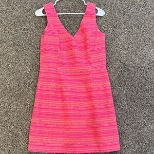 Lilly Pulitzer Vibrant Pink Striped Laidley Mini Dress